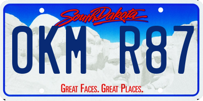 SD license plate 0KMR87