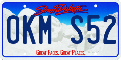 SD license plate 0KMS52