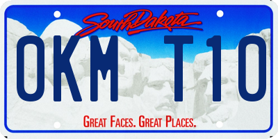SD license plate 0KMT10