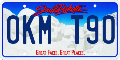 SD license plate 0KMT90