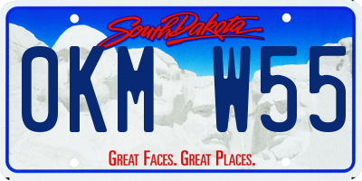 SD license plate 0KMW55