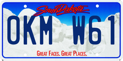 SD license plate 0KMW61