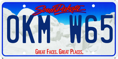 SD license plate 0KMW65