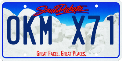 SD license plate 0KMX71