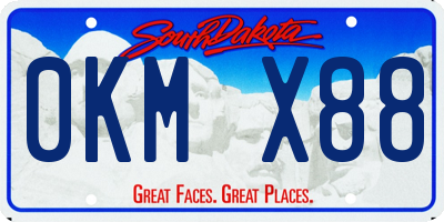 SD license plate 0KMX88