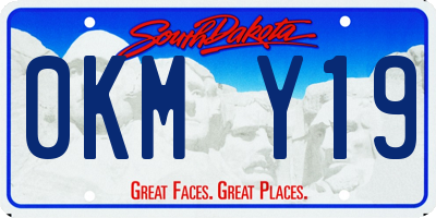 SD license plate 0KMY19