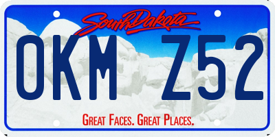 SD license plate 0KMZ52