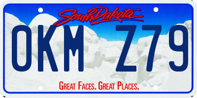 SD license plate 0KMZ79