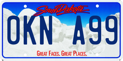 SD license plate 0KNA99