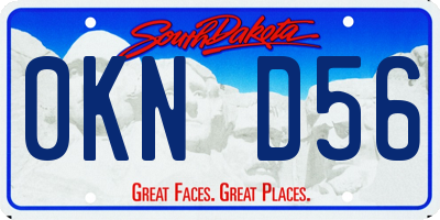 SD license plate 0KND56