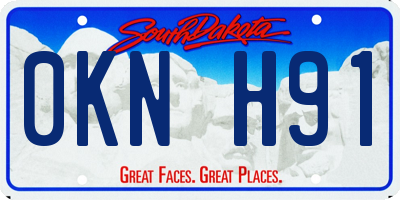 SD license plate 0KNH91