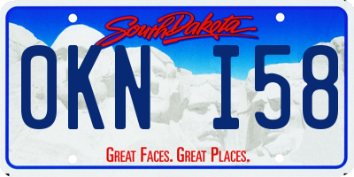 SD license plate 0KNI58