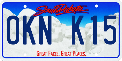 SD license plate 0KNK15