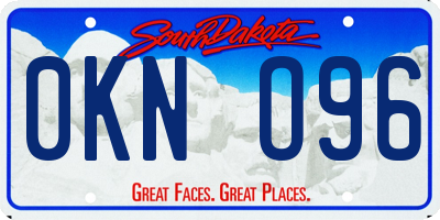SD license plate 0KNO96