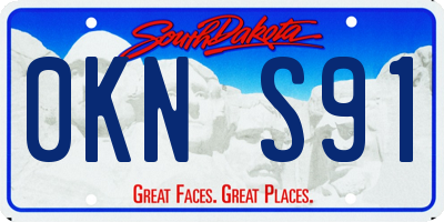 SD license plate 0KNS91
