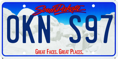 SD license plate 0KNS97
