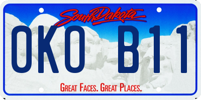 SD license plate 0KOB11