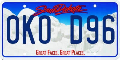 SD license plate 0KOD96