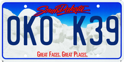 SD license plate 0KOK39