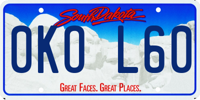SD license plate 0KOL60
