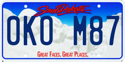 SD license plate 0KOM87