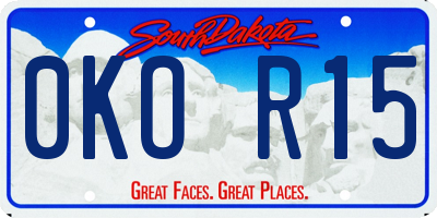SD license plate 0KOR15