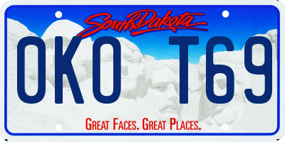 SD license plate 0KOT69