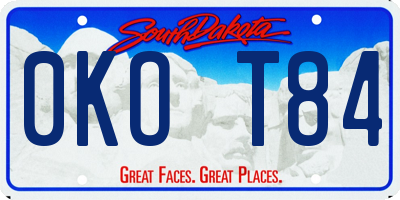 SD license plate 0KOT84