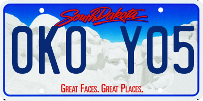 SD license plate 0KOY05