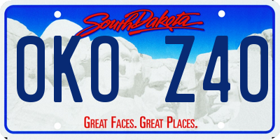 SD license plate 0KOZ40