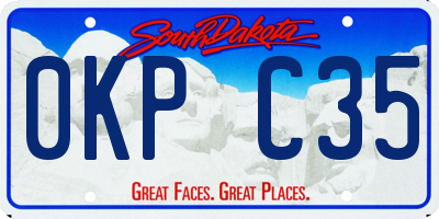 SD license plate 0KPC35
