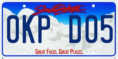 SD license plate 0KPD05