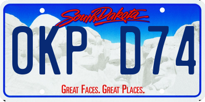 SD license plate 0KPD74