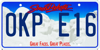 SD license plate 0KPE16