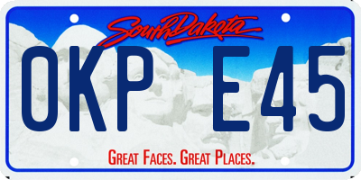 SD license plate 0KPE45