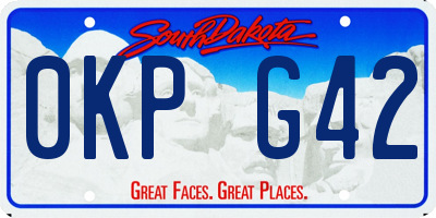 SD license plate 0KPG42