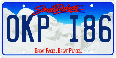 SD license plate 0KPI86