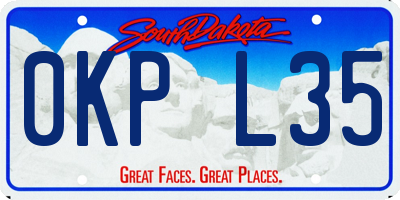 SD license plate 0KPL35