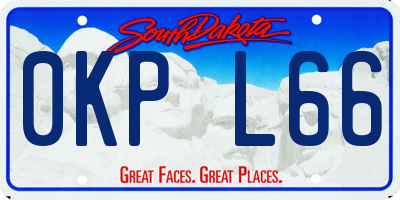 SD license plate 0KPL66