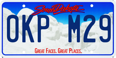 SD license plate 0KPM29