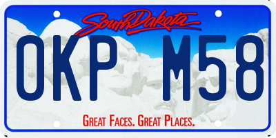 SD license plate 0KPM58