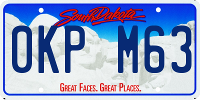 SD license plate 0KPM63