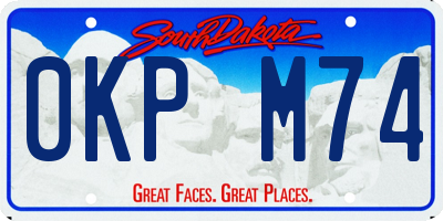 SD license plate 0KPM74