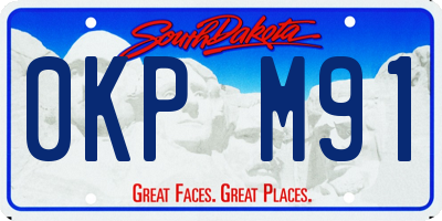 SD license plate 0KPM91