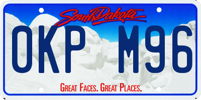 SD license plate 0KPM96