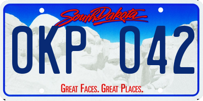 SD license plate 0KPO42