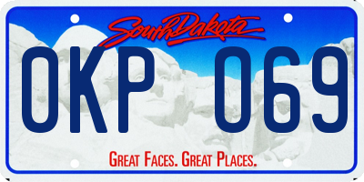 SD license plate 0KPO69