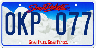 SD license plate 0KPO77