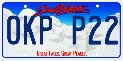 SD license plate 0KPP22