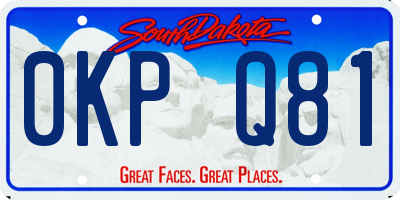 SD license plate 0KPQ81